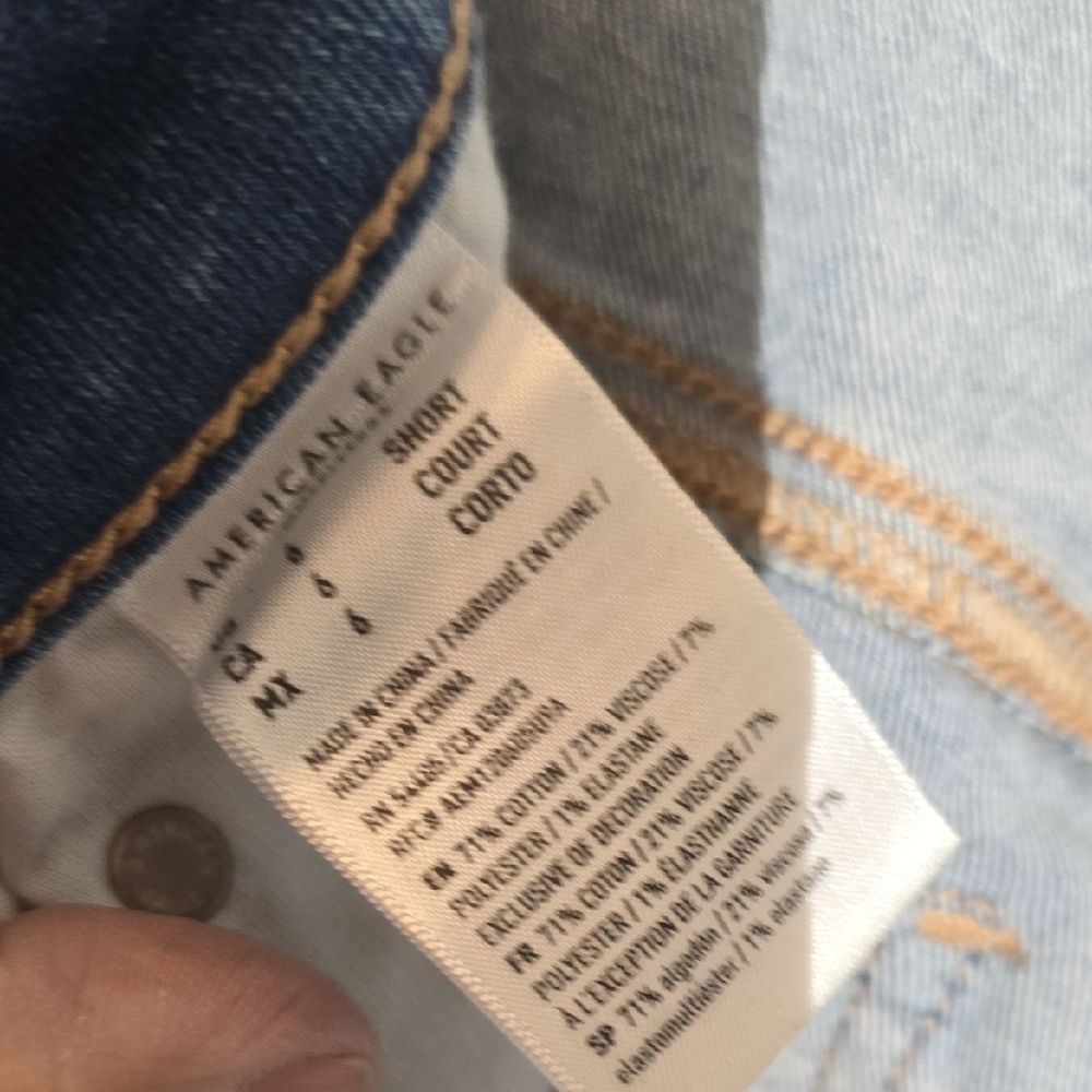 American Eagle Outfitters Blue Distressed Highrise Skinny Jeans - Picture 3 of 4